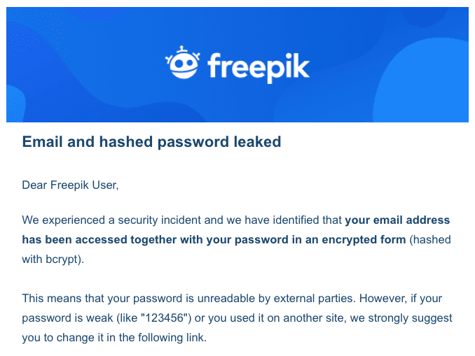 FreePik is Hacked